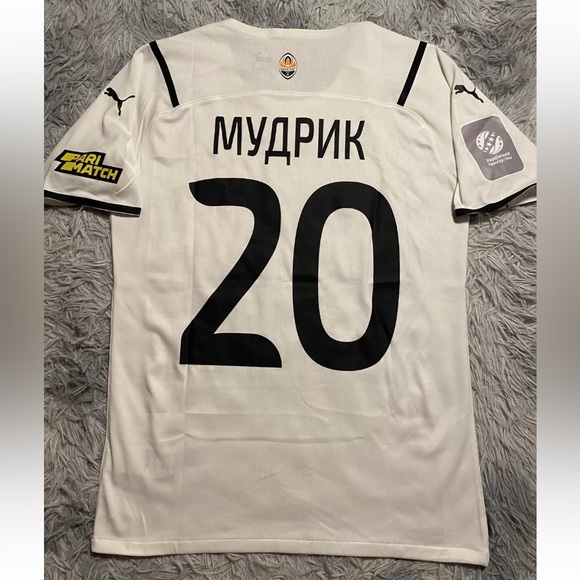 SHAKHTAR DONETSK 21/22 MATCH ISSUED WORN JERSEY MUDRYK #20 Ukrainian PL Chelsea - Picture 2 of 2